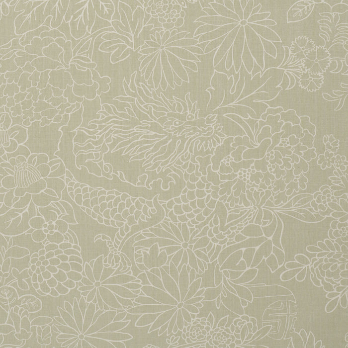 Schumacher Chiang Mai Dragon Silhouette Almond Dust Fabric 182780