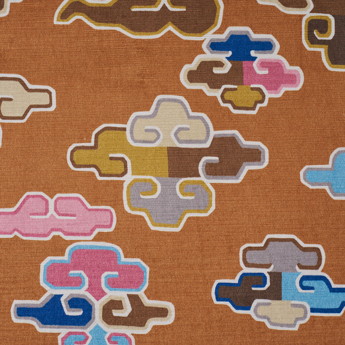 Schumacher In Dreams Velvet Persimmon Fabric 182800