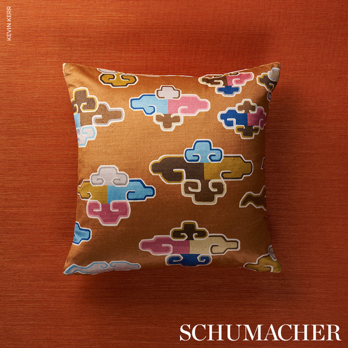 Schumacher In Dreams Velvet Persimmon Fabric 182800