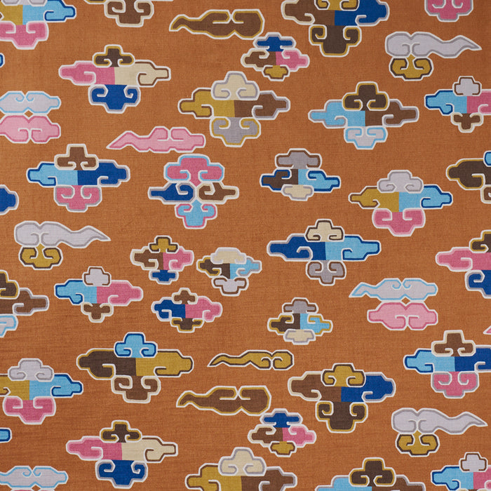 Schumacher In Dreams Velvet Persimmon Fabric 182800