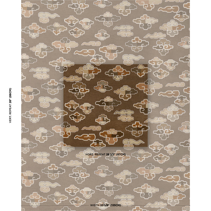 Schumacher In Dreams Velvet Sable Fabric Sample 182801