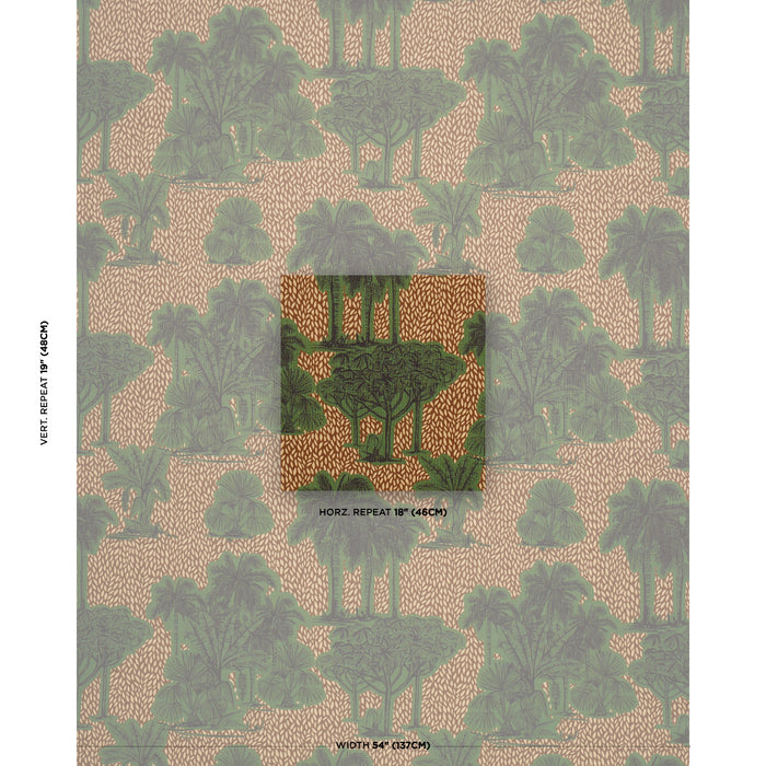 Schumacher Tropical Safari Print Orinoco Verdant Oasis Fabric 182810