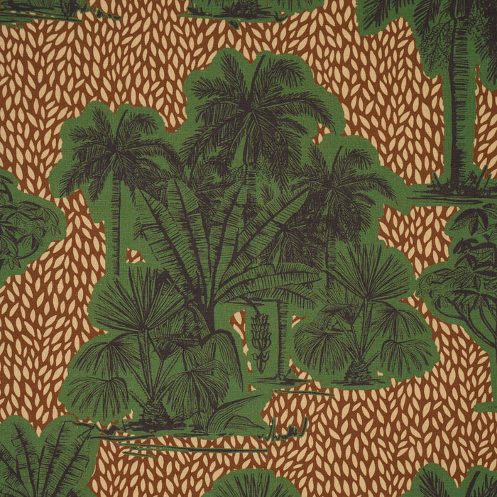 Schumacher Tropical Safari Print Orinoco Verdant Oasis Fabric 182810