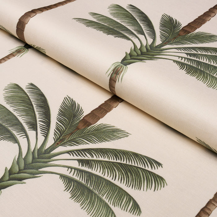 Schumacher A Palm Is A Palm Print Daylight Evergreen Fabric Sample 182820