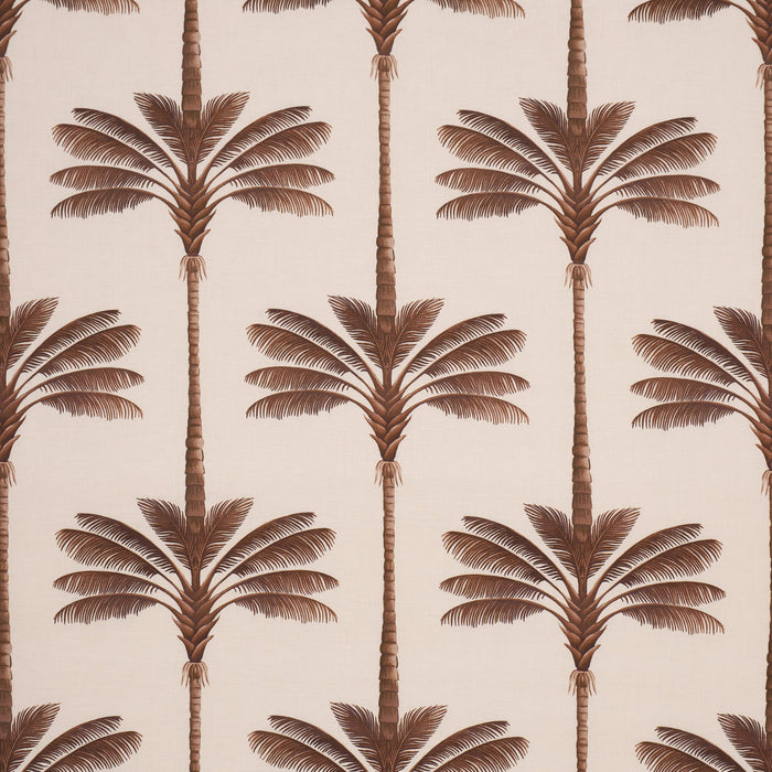 Schumacher A Palm Is A Palm Print Chocolate Meets Tobacco Fabric Sample 182821