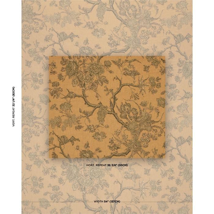 Schumacher Inverness Garden Document Fabric Sample 182830