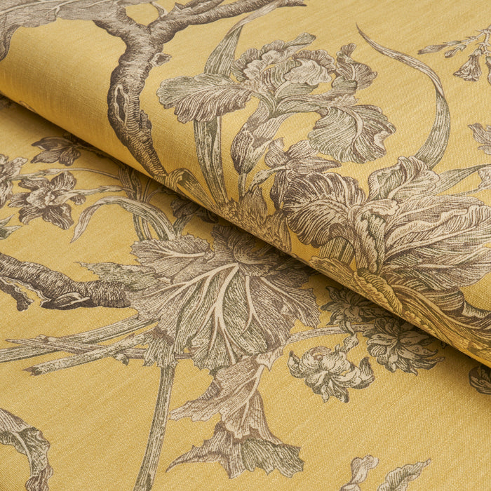 Schumacher Inverness Garden Buttercup Fabric Sample 182831