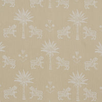 Schumacher Tiger Palm Silhouette Outdoor Mistral Sand Fabric 182842