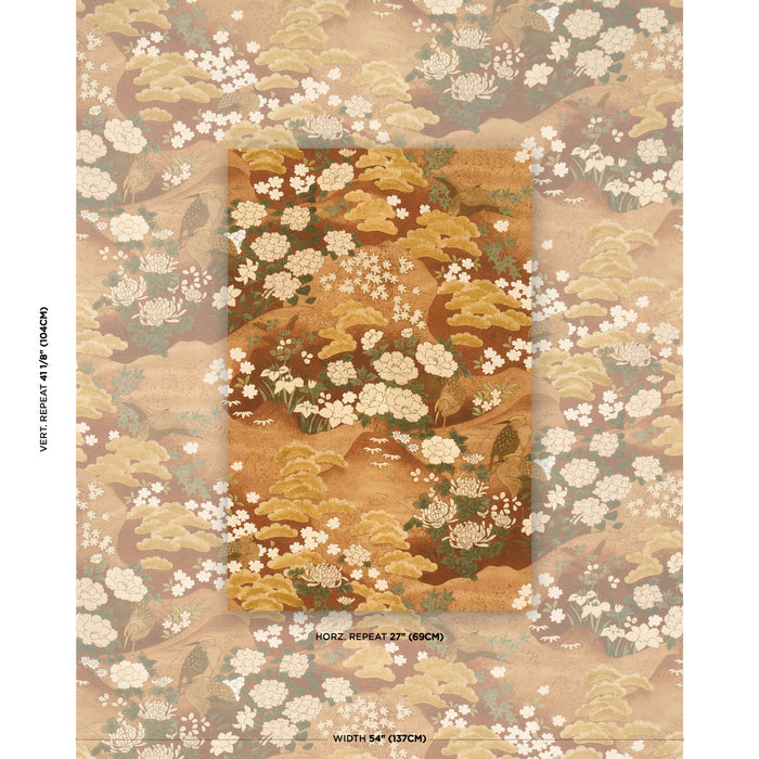 Schumacher Golden Hills Burgundy Fabric 182872