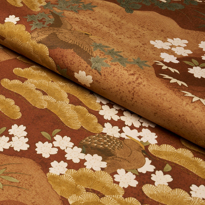 Schumacher Golden Hills Burgundy Fabric 182872