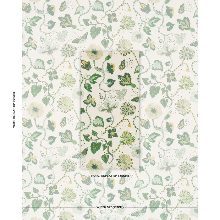 Schumacher Gloriette Green Fabric 182881