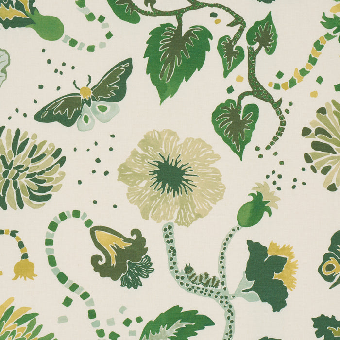 Schumacher Gloriette Green Fabric Sample 182881