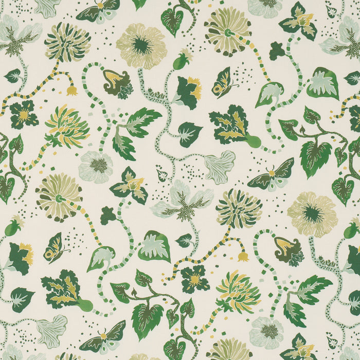 Schumacher Gloriette Green Fabric Sample 182881