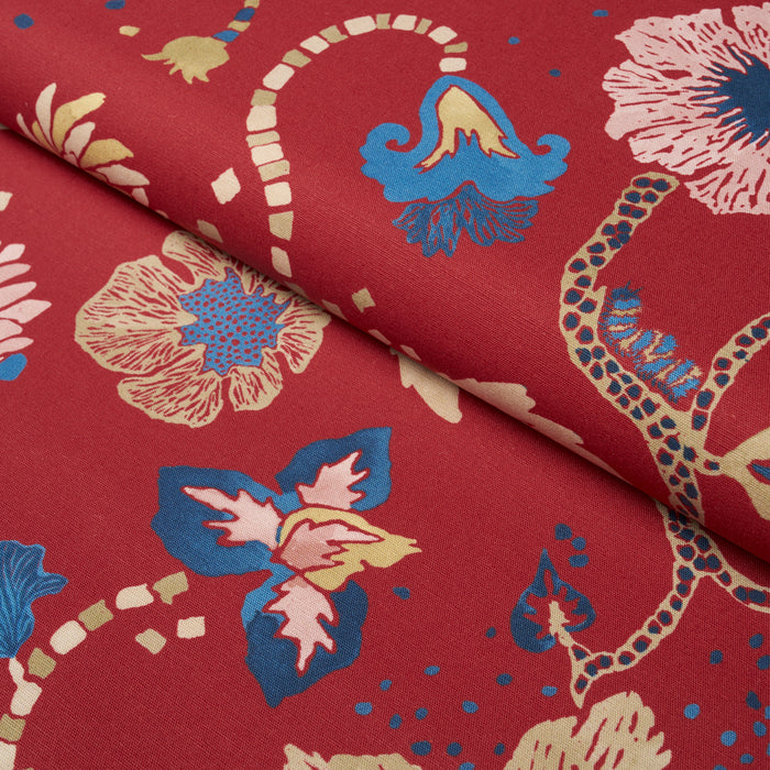 Schumacher Gloriette Red Fabric 182882