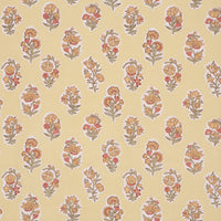 Schumacher Anessa Hand-Screen Print Yellow Fabric 182890