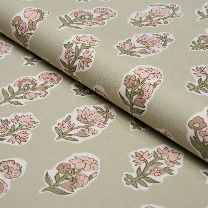 Schumacher Anessa Hand-Screen Print Petal Fabric Sample 182891