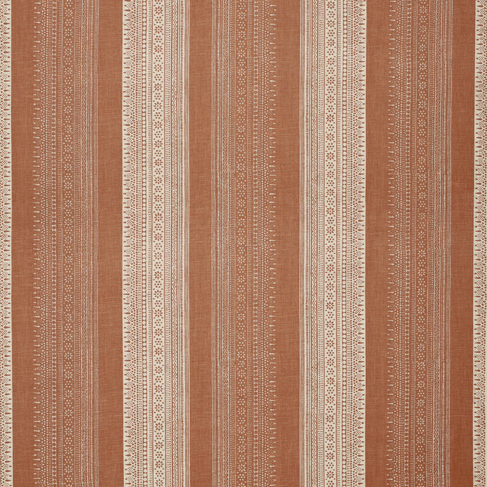 Schumacher Calista Block-Print Spice Fabric Sample 182900