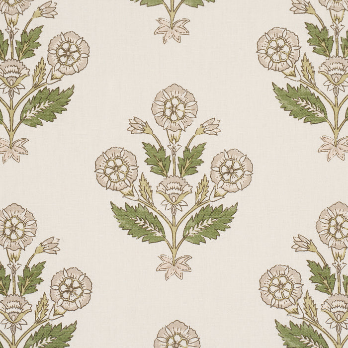 Schumacher Dalila Hand-Screen Print Green Fabric 182911