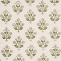 Schumacher Dalila Hand-Screen Print Green Fabric 182911