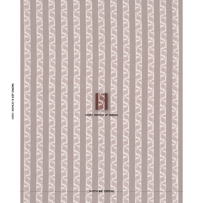 Schumacher Priya Warp Print Bordeaux Fabric 182920