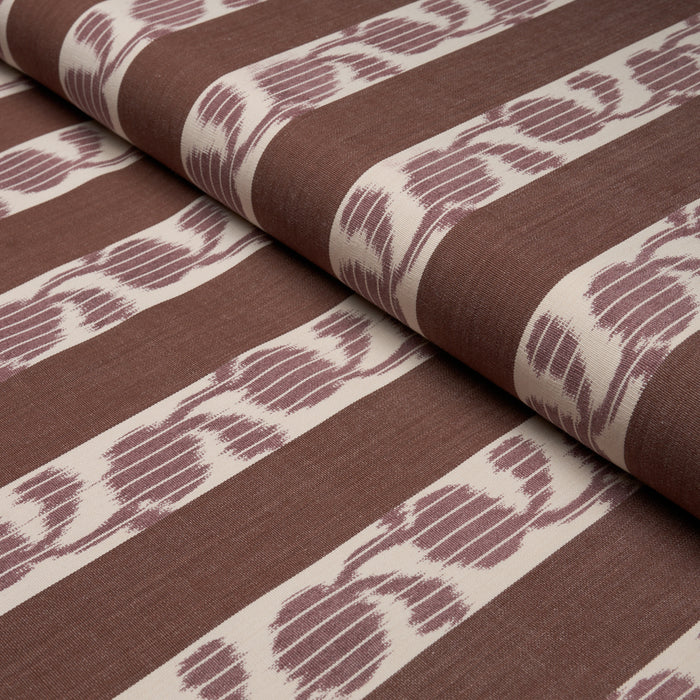 Schumacher Priya Warp Print Bordeaux Fabric 182920