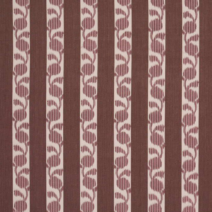 Schumacher Priya Warp Print Bordeaux Fabric Sample 182920