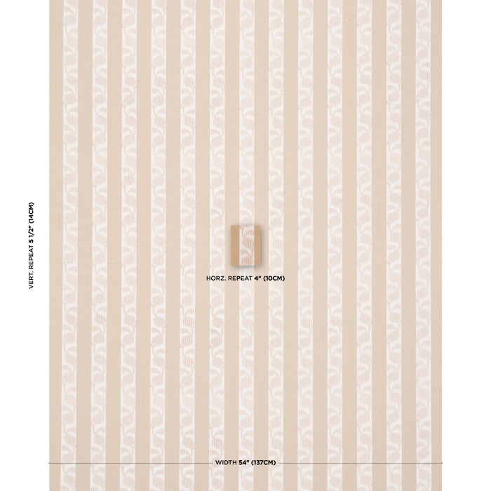 Schumacher Priya Warp Print Sand Fabric 182921