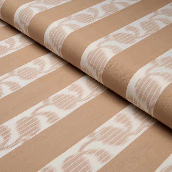 Schumacher Priya Warp Print Sand Fabric 182921