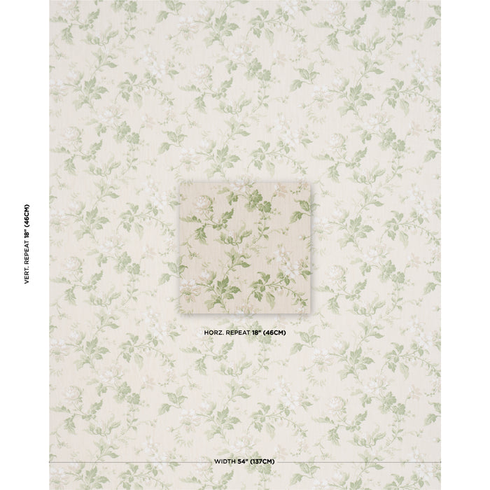 Schumacher Blomslinga Leaf Fabric Sample 182940