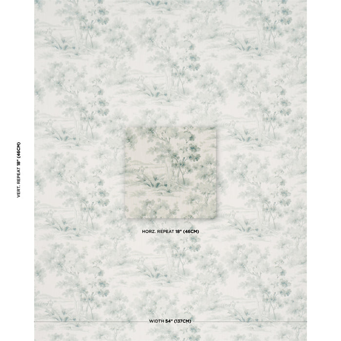 Schumacher Countryside Morning Green Fabric Sample 182960
