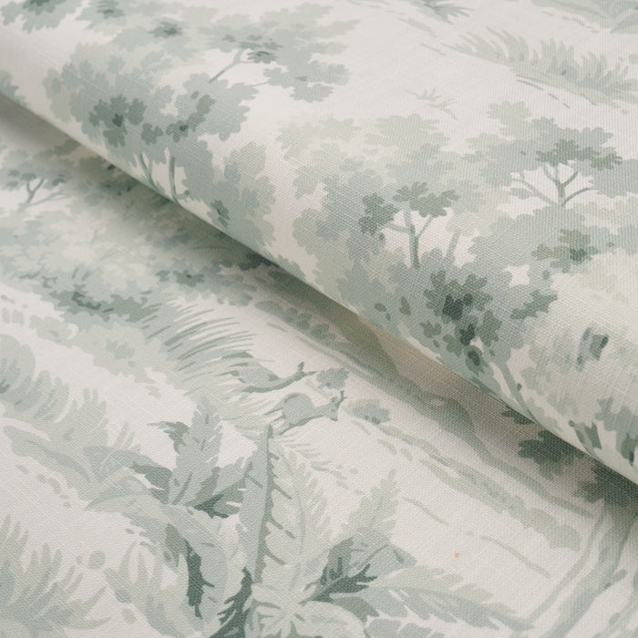 Schumacher Countryside Morning Green Fabric 182960