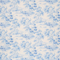 Schumacher Countryside Morning Blue And White Fabric 182962