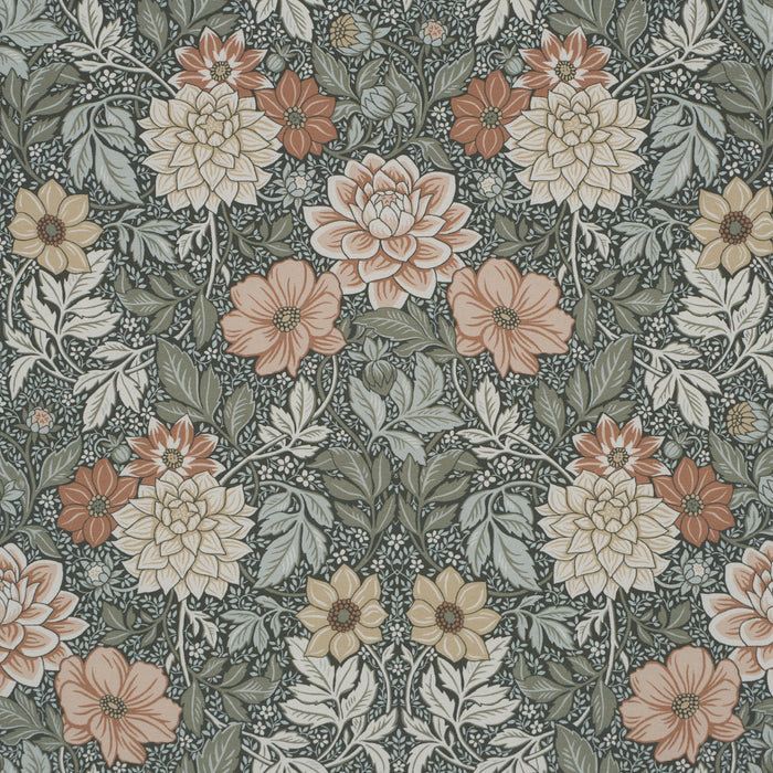Schumacher Dahlia Garden Green Fabric 182970