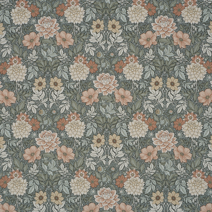 Schumacher Dahlia Garden Green Fabric Sample 182970