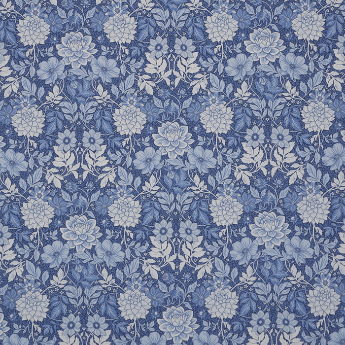 Schumacher Dahlia Garden Blue And White Fabric 182972