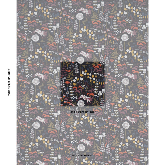 Schumacher Hoppmosse Midnight Fabric Sample 183000