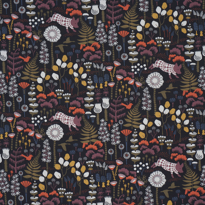 Schumacher Hoppmosse Midnight Fabric 183000