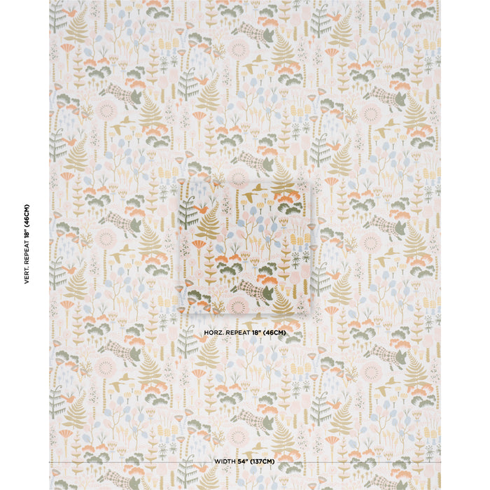Schumacher Hoppmosse Ivory And Multi Fabric 183001