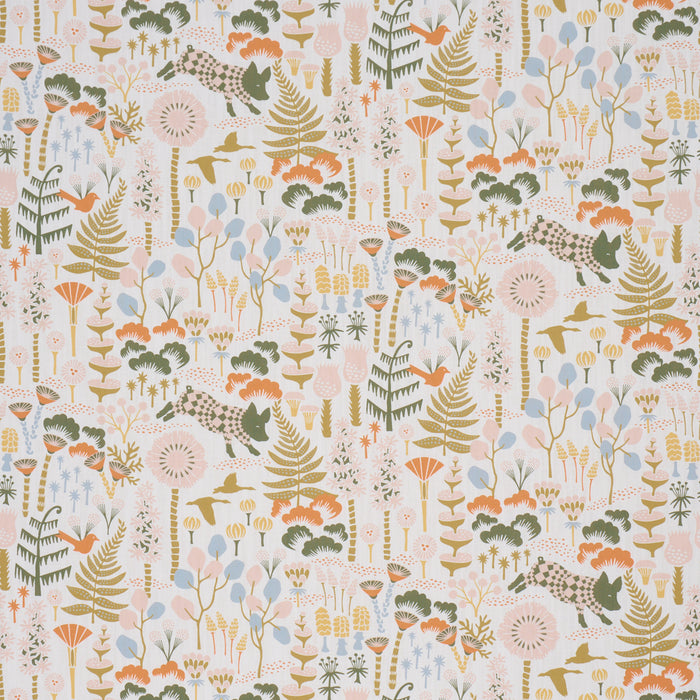 Schumacher Hoppmosse Ivory And Multi Fabric Sample 183001