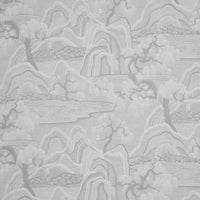 Schumacher Indigo Garden Grey Fabric 183011
