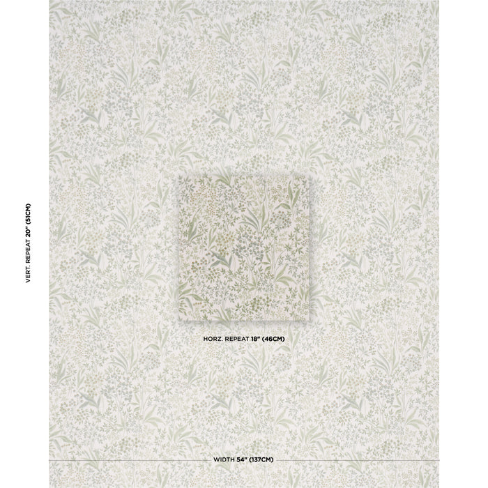 Schumacher Nocturne Sage Fabric 183020
