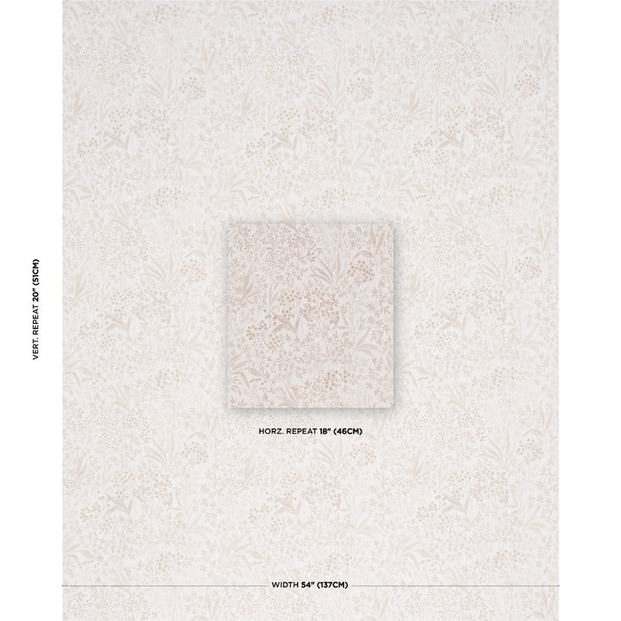 Schumacher Nocturne Stone And Gold Fabric Sample 183021