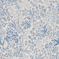 Schumacher Nocturne Blue And White Fabric 183022