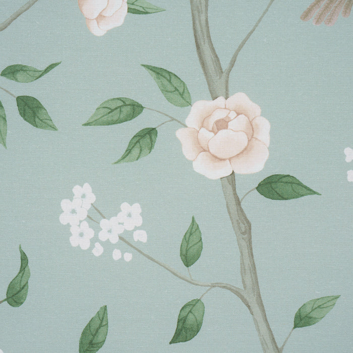 Schumacher Paradise Birds Mineral Fabric Sample 183030