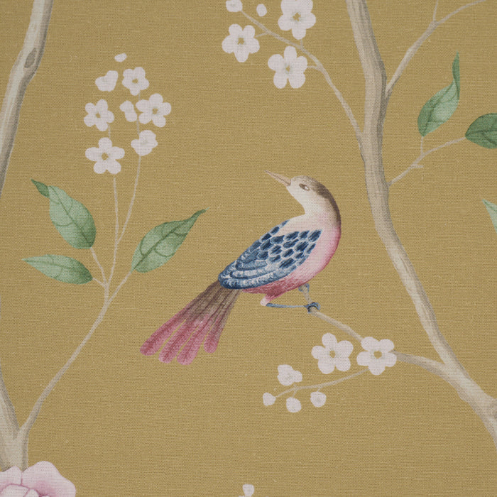 Schumacher Paradise Birds Gold Fabric 183032