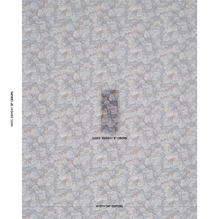 Schumacher Waldemar Blue Fabric Sample 183040