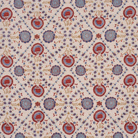 Schumacher Athena Hand-Screen Print Red & Blue Fabric 183050
