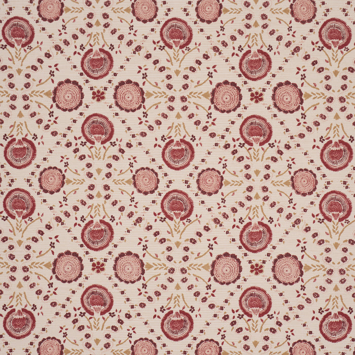 Schumacher Athena Hand-Screen Print Ruby Fabric Sample 183051