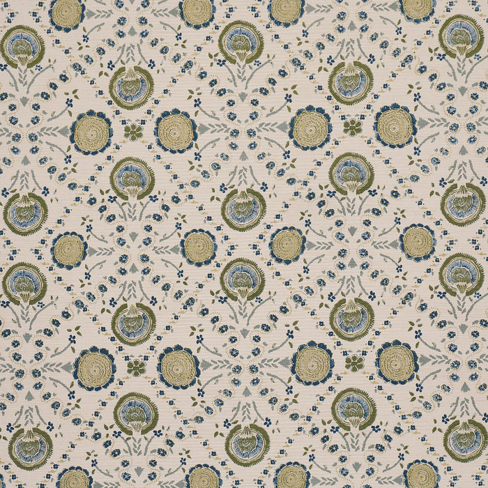 Schumacher Athena Hand-Screen Print Green Fabric Sample 183052