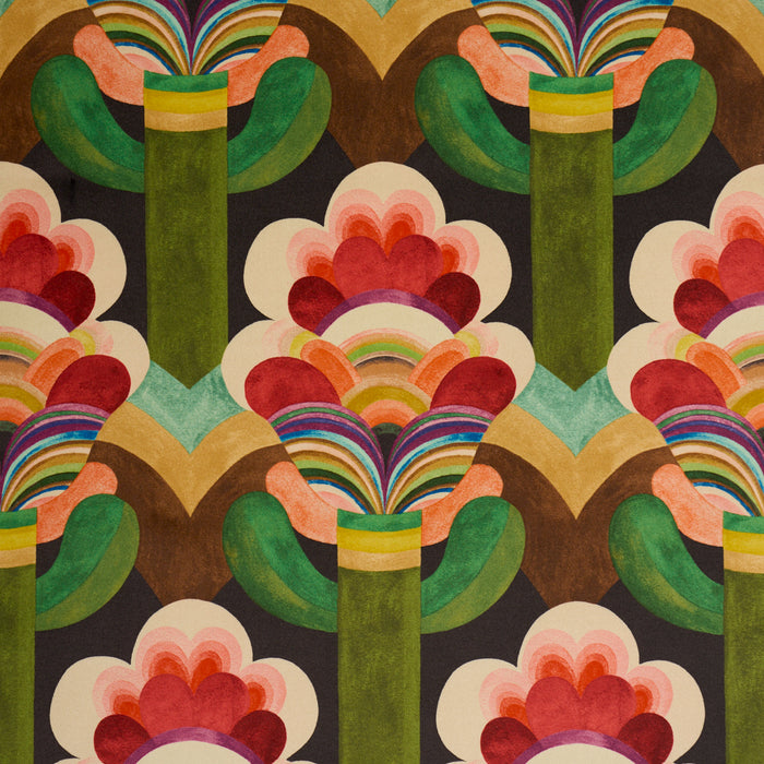 Schumacher Fleur Indienne Velvet Cinnabar Fabric 183080